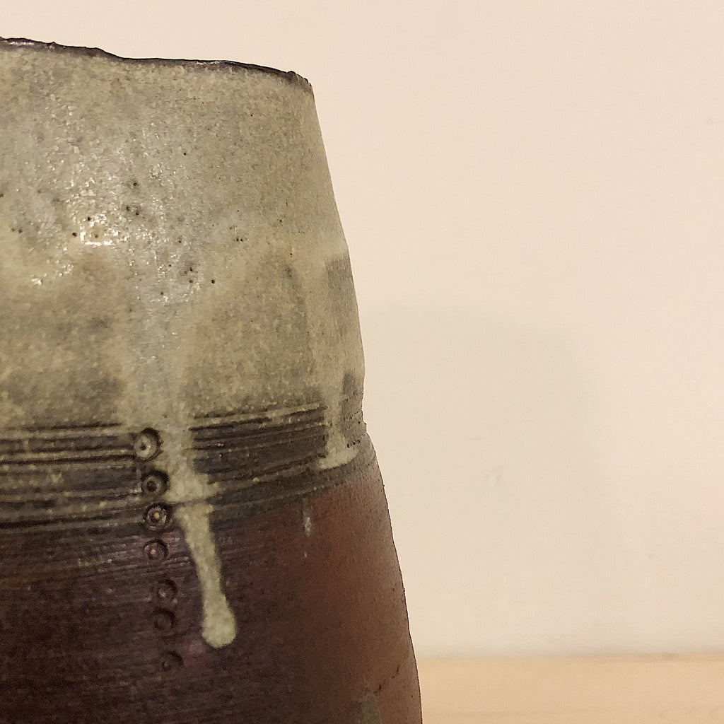 cendre de bois | vase décorée V01