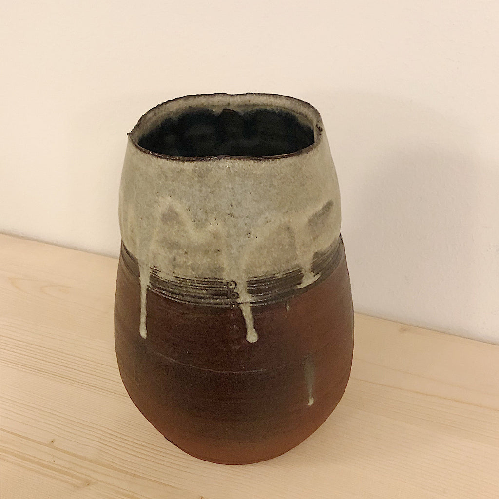 cendre de bois | vase décorée V01