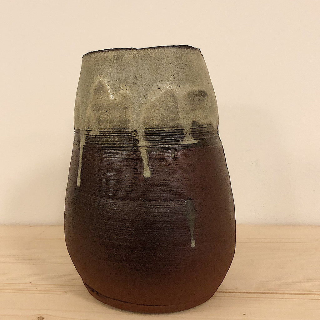 cendre de bois | vase décorée V01