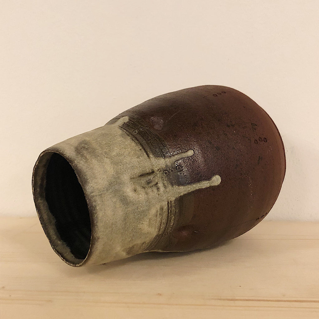 cendre de bois | vase décorée V02
